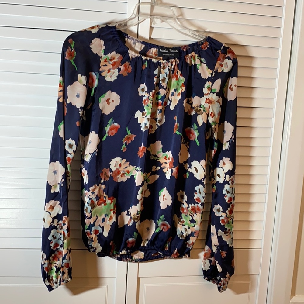 Silky Floral Print Blouse